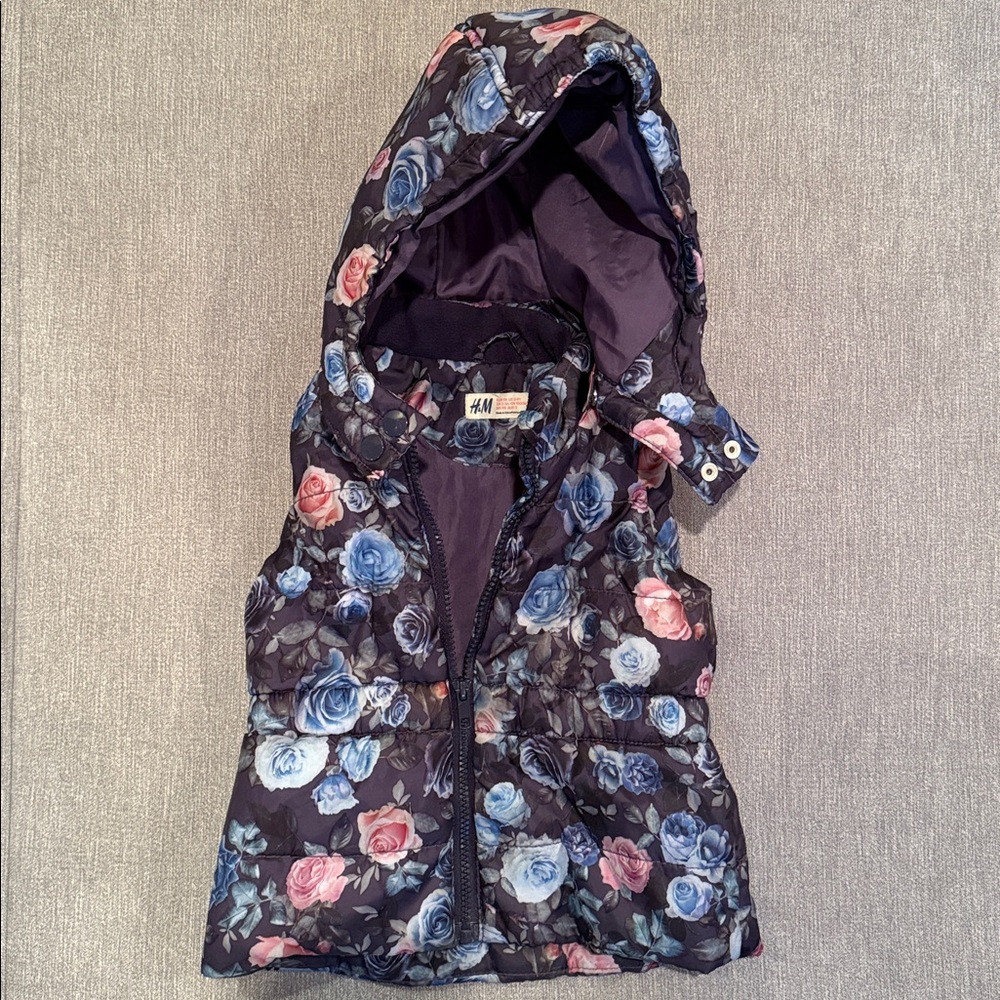 H&M Floral Kids Puffer Vest